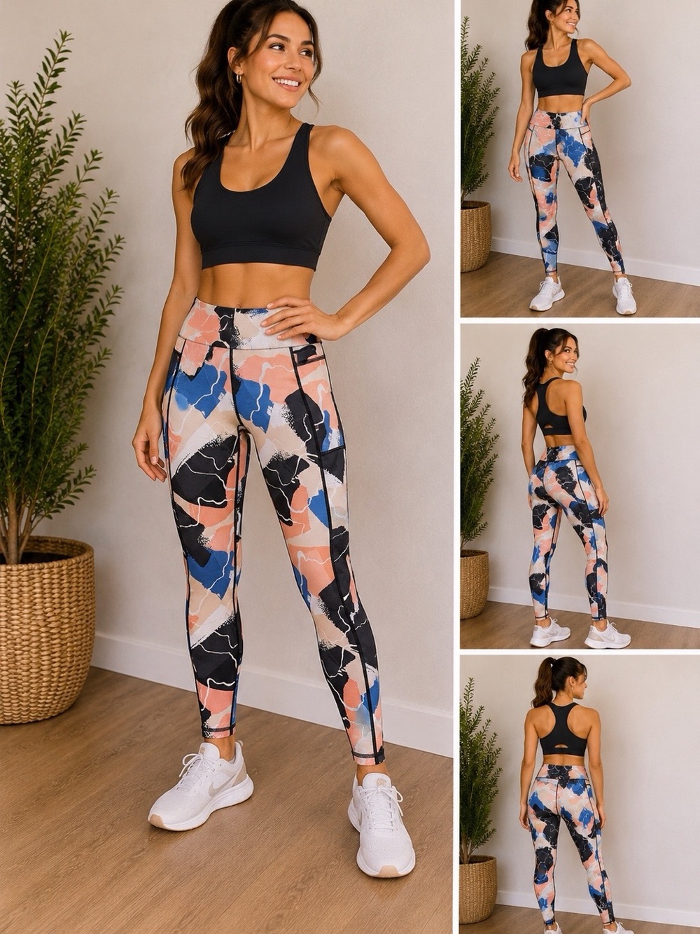 Sweaty Betty Super Sculpt Abstract Print Full Length Leggings M